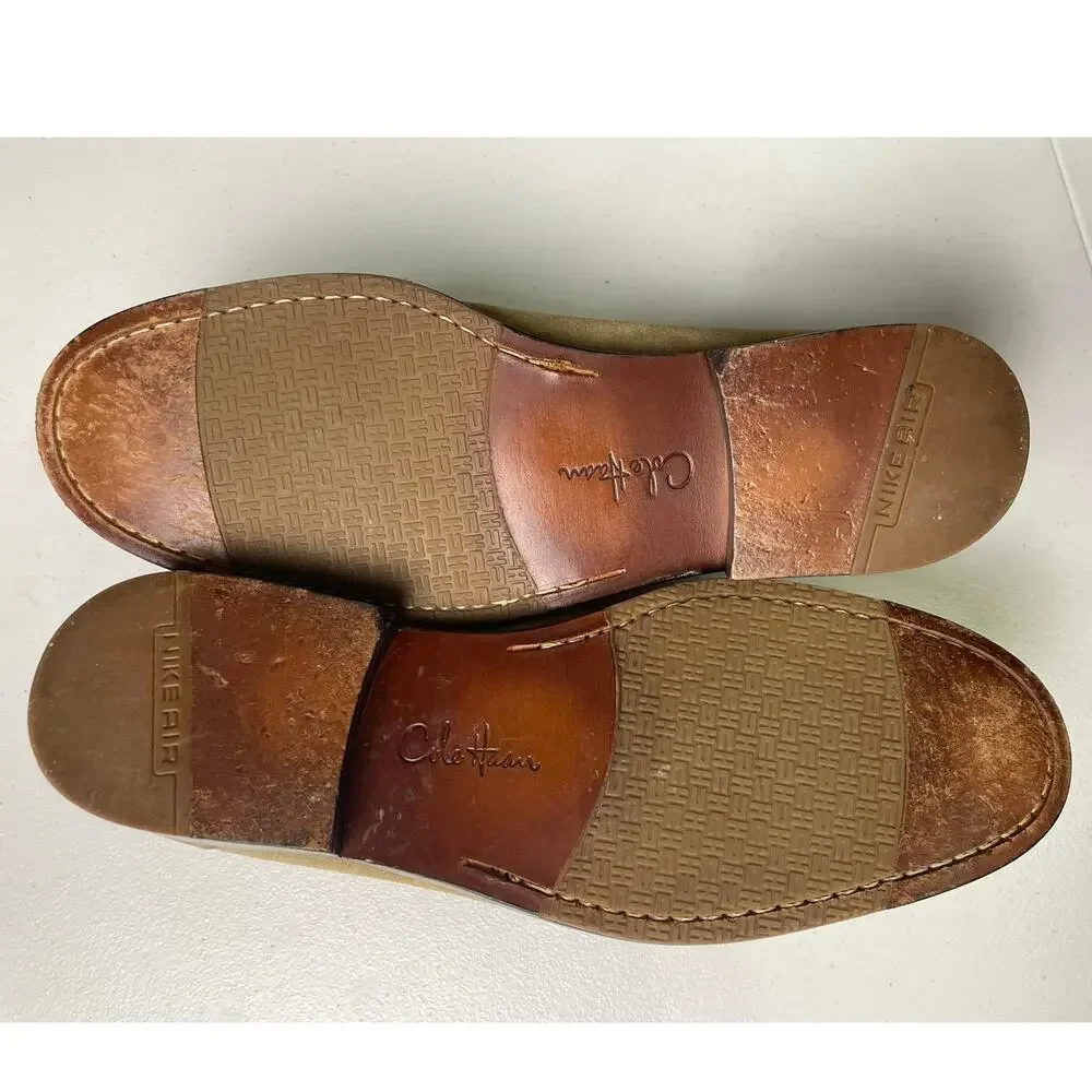 EUC - Cole Haan Pinch Prep Birchbeige Suede Penny Loafers